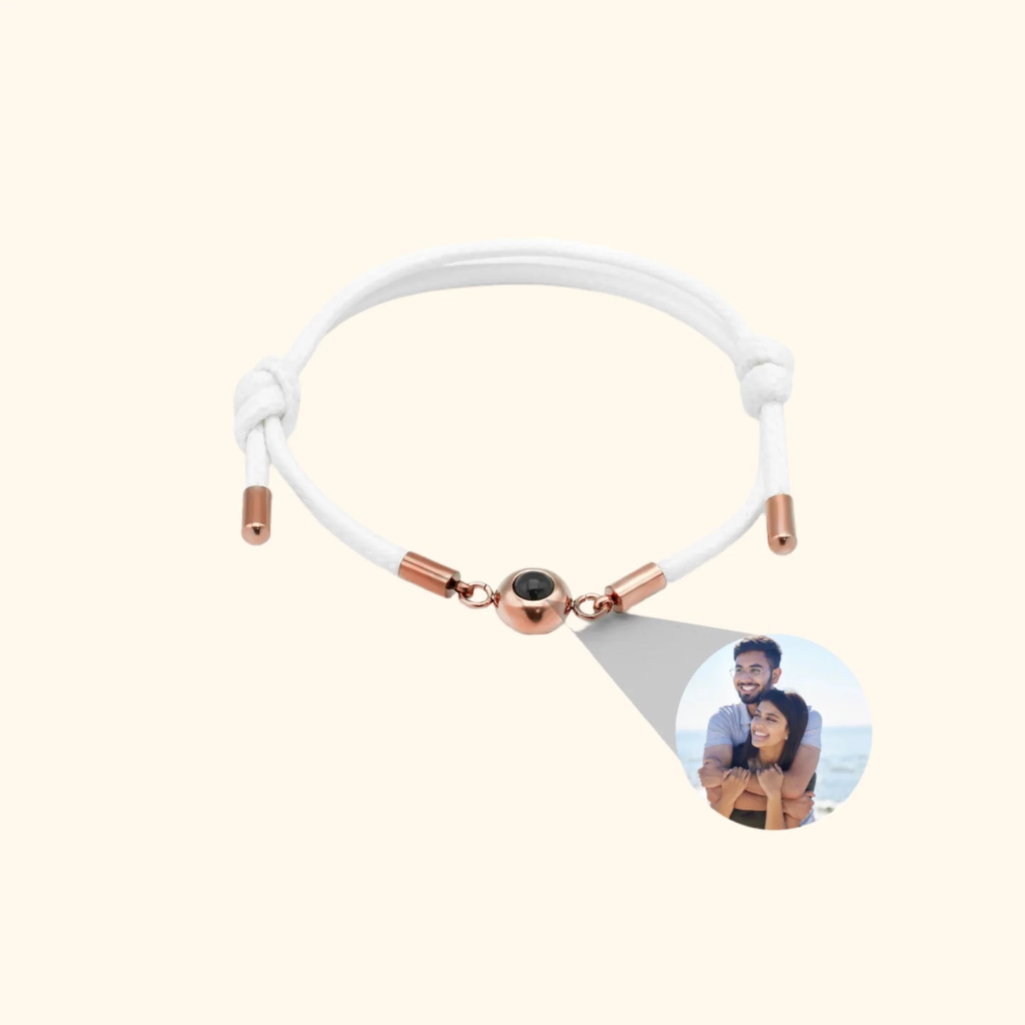 Personalisiertes Fotoarmband – Weiß