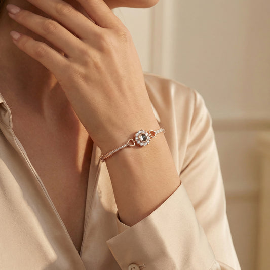 Personalisiertes Fotoarmband – Blume