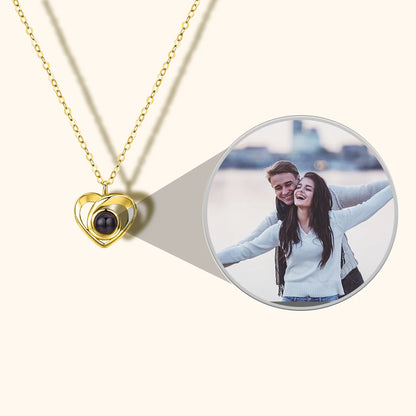 Personalisierte herzförmige Fotokette – Liebe