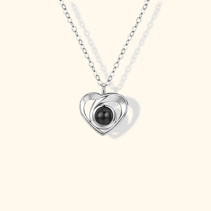 Personalisierte herzförmige Fotokette – Liebe