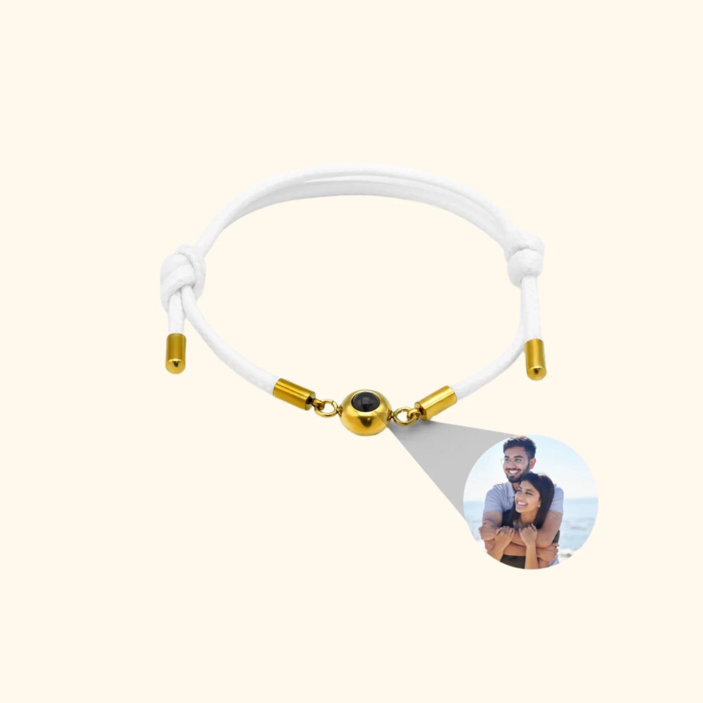 Personalisiertes Fotoarmband – Weiß