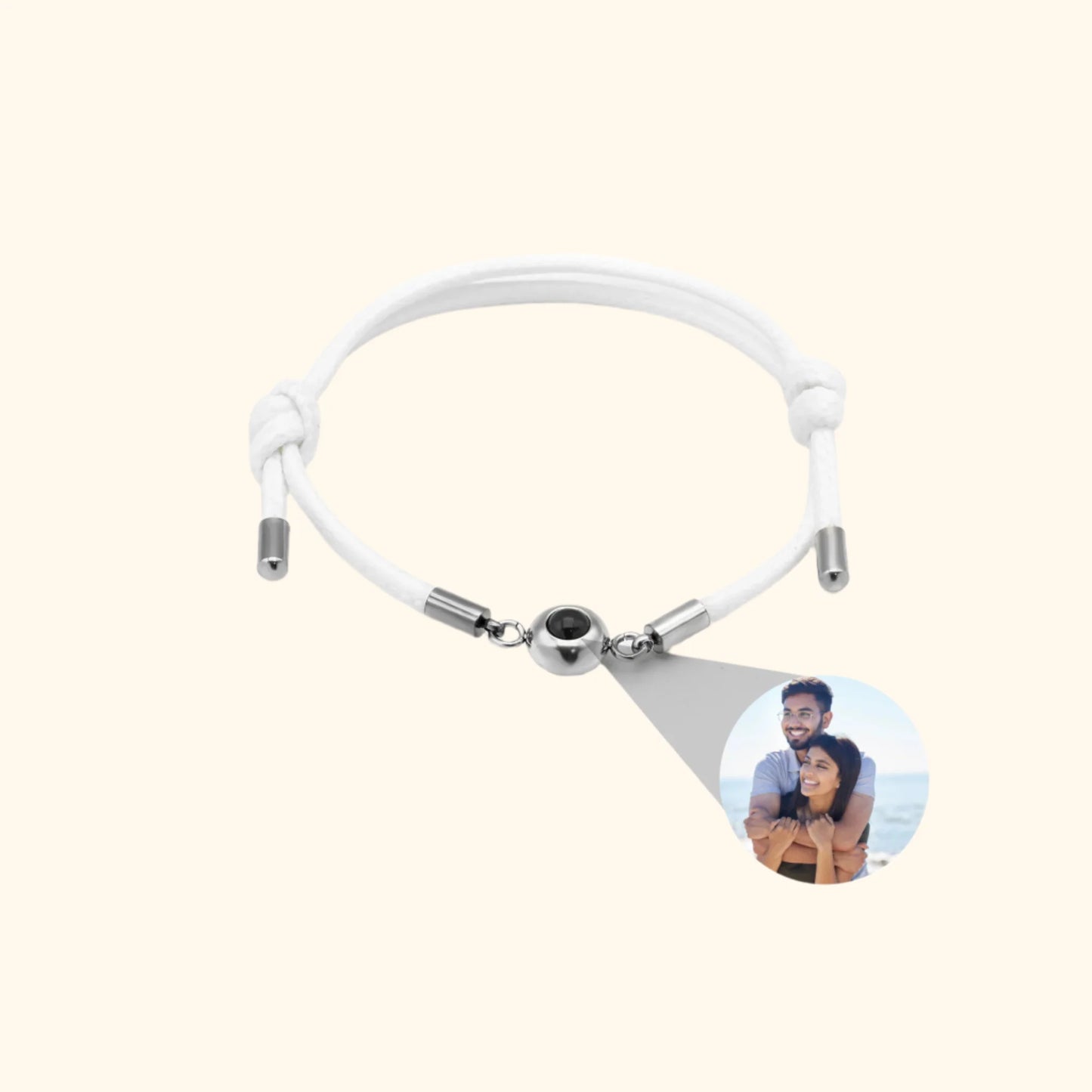 Personalisiertes Fotoarmband – Weiß