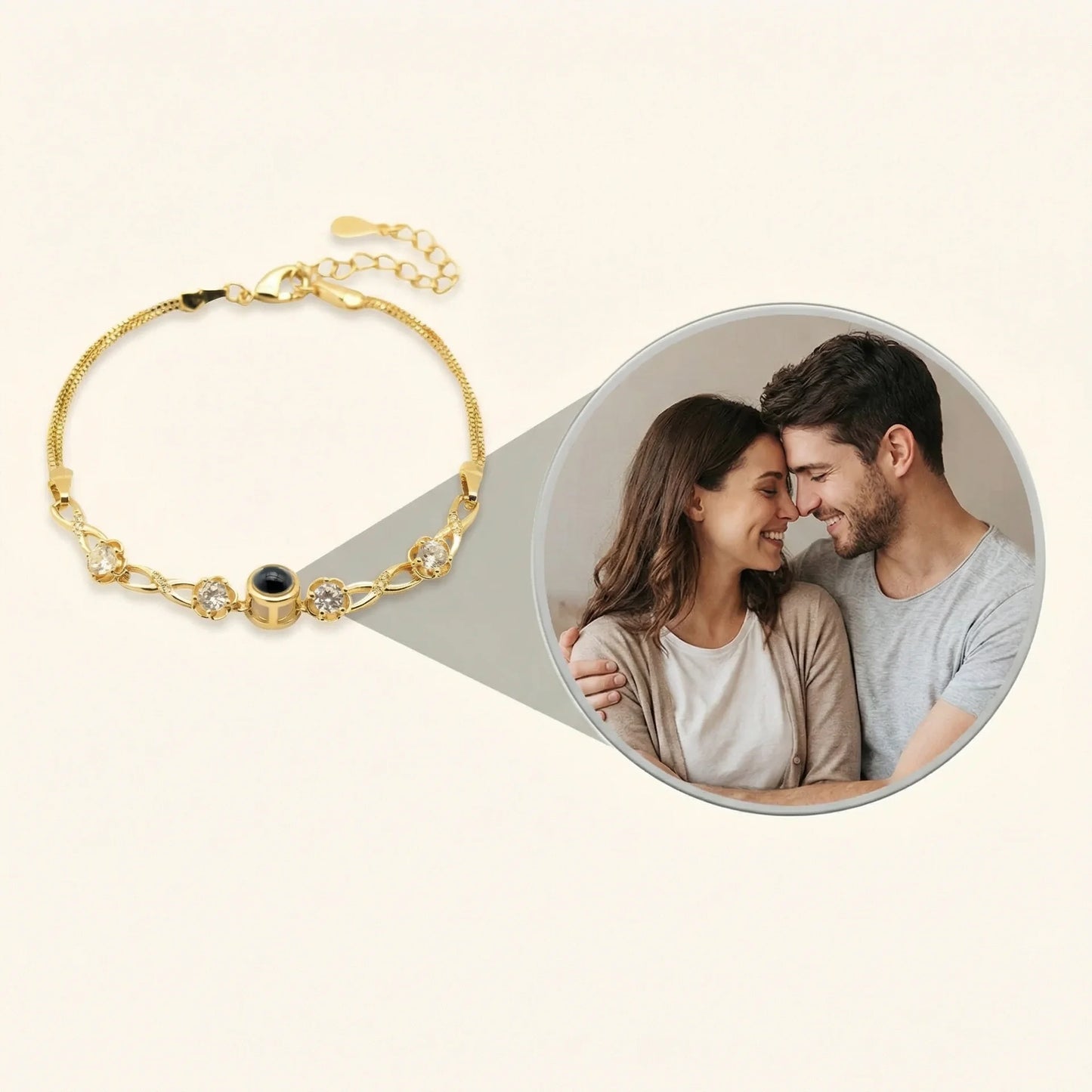 Personalisiertes Fotoarmband – Zirkonia