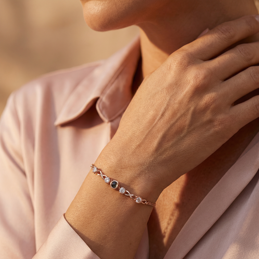 Personalisiertes Fotoarmband – Zirkonia