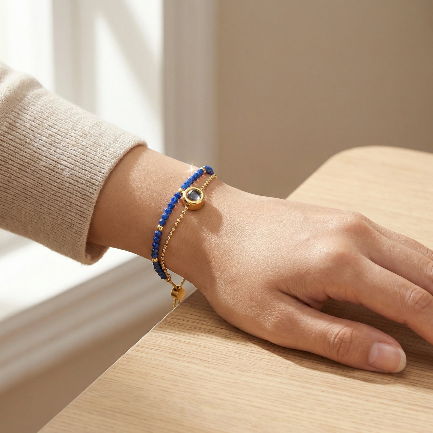 Personalisiertes Fotoarmband – Kristall